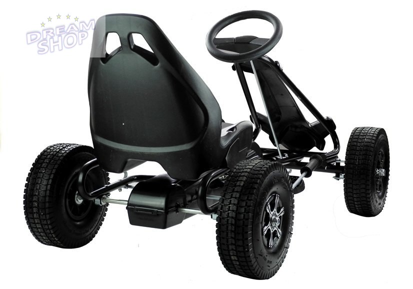Gokart Czarny Monster Na Pedały Szerokie Pompowane Koła Gokart Czarny Monster Na Pedały Szerokie Pompowane Koła
