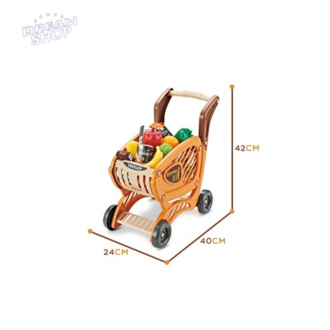 WOOPIE Sklep Supermarket Wózek Kasa Ruchome Elementy + 65 akc.