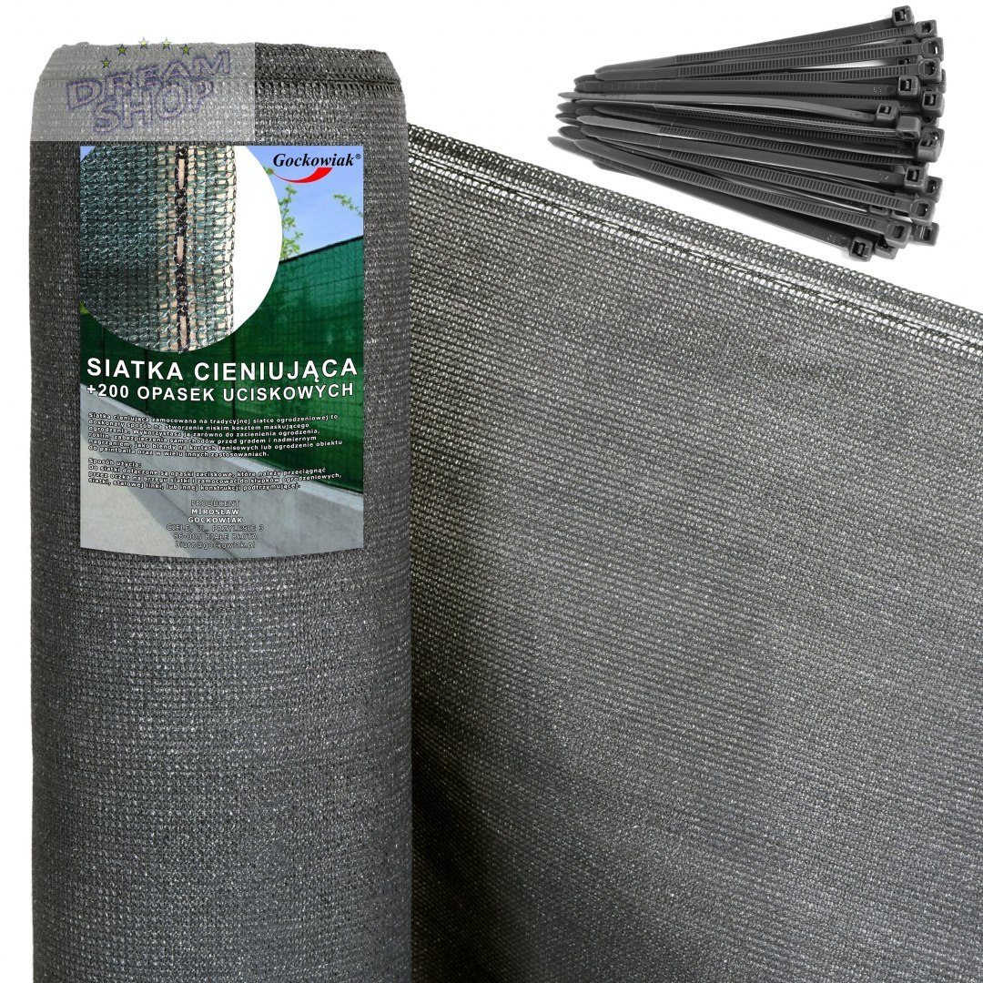 Siatka cieniująca 180g 1,5X50m szara Siatka cieniująca 180g 1,5X50m szara