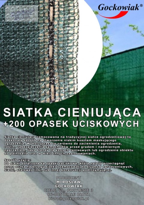 Siatka cieniująca 180g 1,5X50m szara Siatka cieniująca 180g 1,5X50m szara