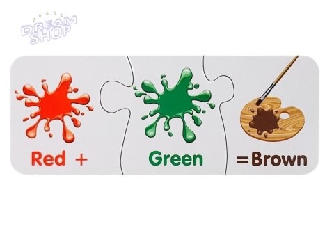 Puzzle Edukacyjne Kolory Angielski 10 Połączeń Puzzle Edukacyjne Kolory Angielski 10 Połączeń