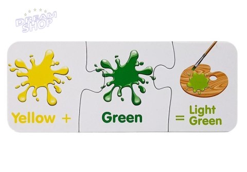 Puzzle Edukacyjne Kolory Angielski 10 Połączeń Puzzle Edukacyjne Kolory Angielski 10 Połączeń