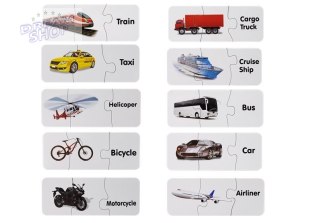 Puzzle Edukacyjne Układanka Transport 10 Połączeń