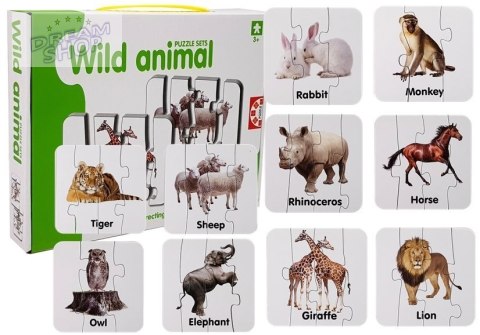 Puzzle edukacyjne dzikie zwierzęta 10 el Puzzle edukacyjne dzikie zwierzęta 10 el