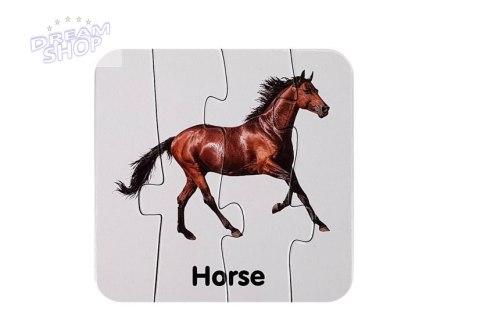 Puzzle edukacyjne dzikie zwierzęta 10 el Puzzle edukacyjne dzikie zwierzęta 10 el