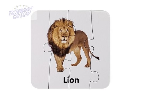 Puzzle edukacyjne dzikie zwierzęta 10 el Puzzle edukacyjne dzikie zwierzęta 10 el