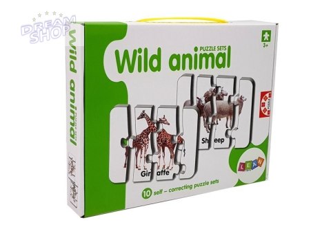Puzzle edukacyjne dzikie zwierzęta 10 el Puzzle edukacyjne dzikie zwierzęta 10 el