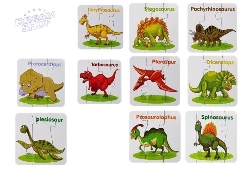 Puzzle edukacyjne przyjaciele dinozaurów 10 el Puzzle edukacyjne przyjaciele dinozaurów 10 el