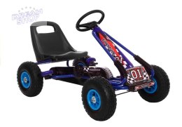 Gokart Niebieski A-15 Pompowane Koła