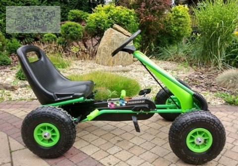 Gokart Zielony A-15 Pompowane Koła Gokart Zielony A-15 Pompowane Koła