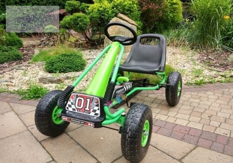 Gokart Zielony A-15 Pompowane Koła Gokart Zielony A-15 Pompowane Koła