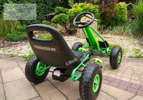Gokart Zielony A-15 Pompowane Koła Gokart Zielony A-15 Pompowane Koła