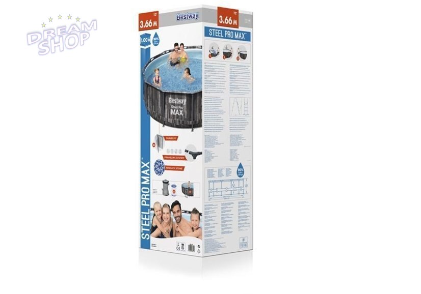 Basen Ogrodowy Stelażowy 366 x 100 cm Bestway 5614X Basen Ogrodowy Stelażowy 366 x 100 cm Bestway 5614X