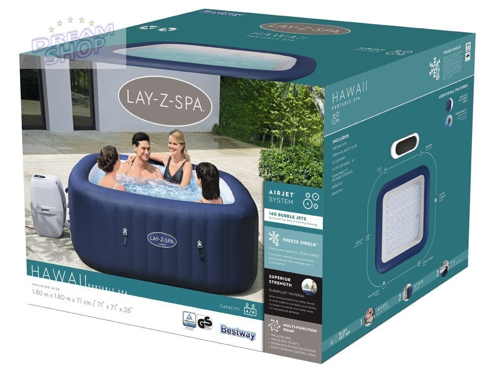 Dmuchane SPA Jacuzzi 6 Osobowe 180 x 71 cm Bestway 60021 Dmuchane SPA Jacuzzi 6 Osobowe 180 x 71 cm Bestway 60021