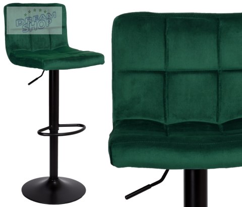 Krzesło barowe ARAKO BLACK aksamitne ciemnozielone VELVET Krzesło barowe ARAKO BLACK aksamitne ciemnozielone VELVET