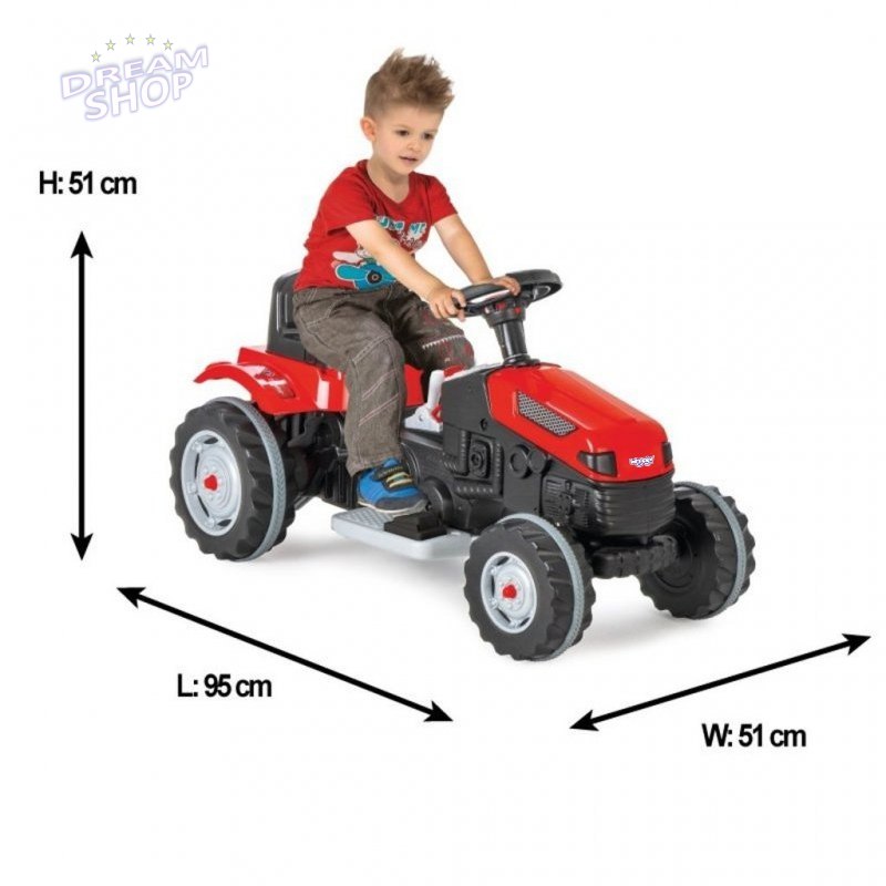 WOOPIE Duży czerwony traktor na akumulator 6V WOOPIE Duży czerwony traktor na akumulator 6V