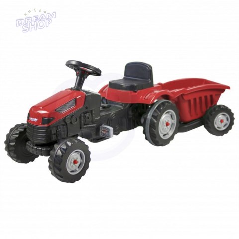 WOOPIE Traktor MAXI na pedały z przyczepą Czerwony WOOPIE Traktor MAXI na pedały z przyczepą Czerwony