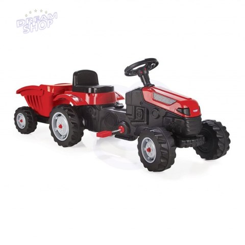 WOOPIE Traktor MAXI na pedały z przyczepą Czerwony WOOPIE Traktor MAXI na pedały z przyczepą Czerwony