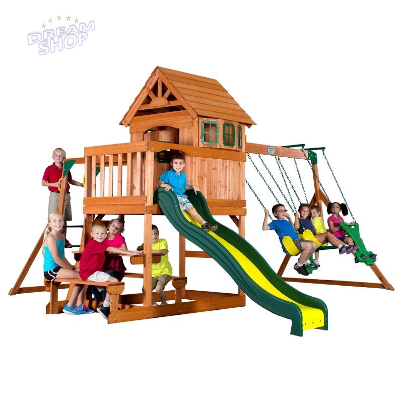 Backyard Discovery Springboro drewniany plac zabaw 7w1 wykonany z drewna cedrowego Backyard Discovery Springboro drewniany plac zabaw 7w1 wykonany z drewna cedrowego