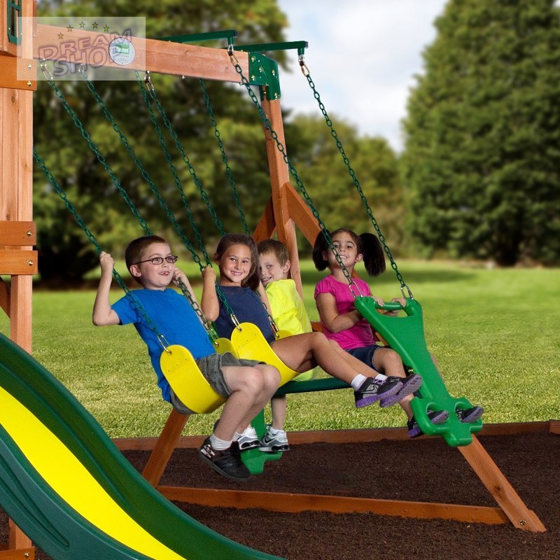 Backyard Discovery Springboro drewniany plac zabaw 7w1 wykonany z drewna cedrowego Backyard Discovery Springboro drewniany plac zabaw 7w1 wykonany z drewna cedrowego