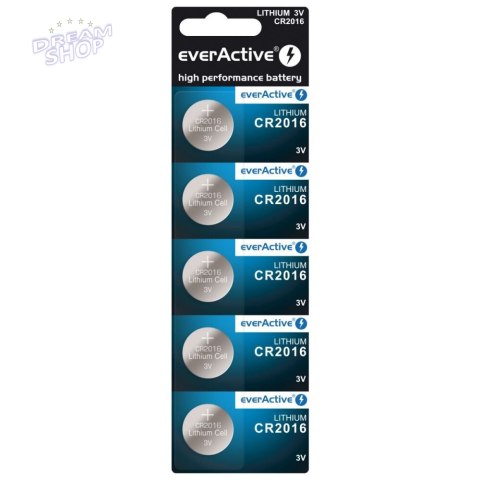 Bateria everActive litowa CR2016 blister 5szt.