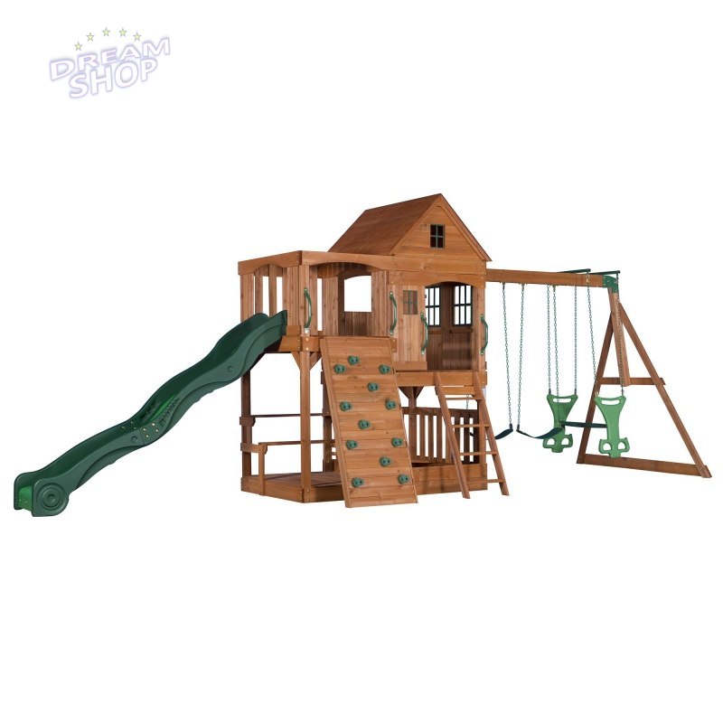 Ogromny Plac Zabaw Domek Huśtawka Zjeżdżalnia Piaskownica Backyard Ogromny Plac Zabaw Domek Huśtawka Zjeżdżalnia Piaskownica Backyard