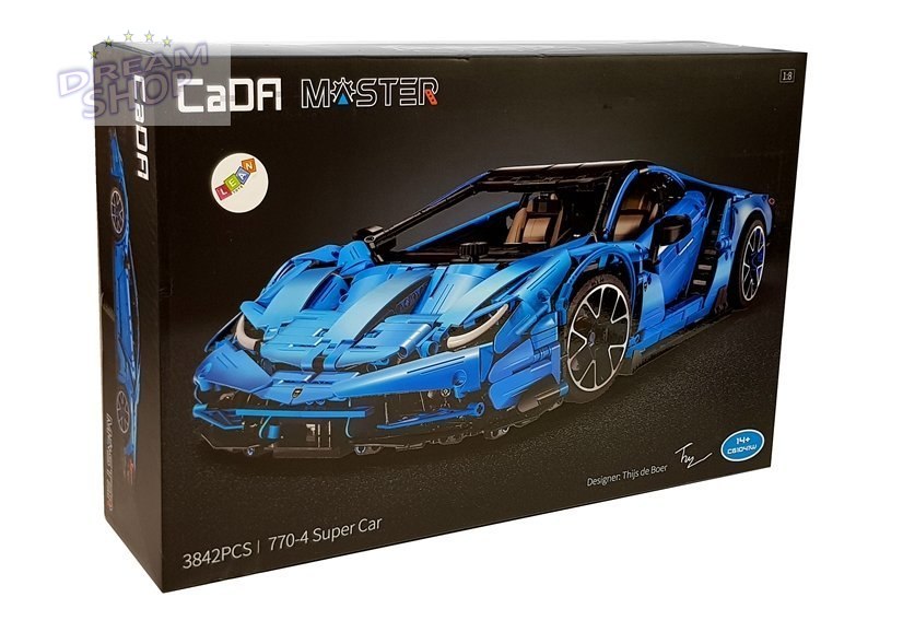 Klocki Konstrukcyjne Auto Cada 770-4 Master Samochód Wyścigowy 3842 Elementy Klocki Konstrukcyjne Auto Cada 770-4 Master Samochód Wyścigowy 3842 Elementy