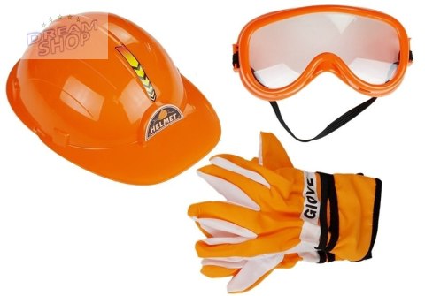 Zestaw Majsterkowicza Piła Rękawice Kask Okulary Zestaw Majsterkowicza Piła Rękawice Kask Okulary