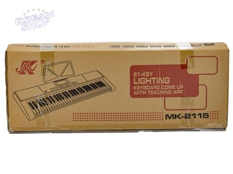 Keyboard MK-2115 Organy, 61 Klawiszy, Zasilacz, Podświetlane Klawisze Keyboard MK-2115 Organy, 61 Klawiszy, Zasilacz, Podświetlane Klawisze