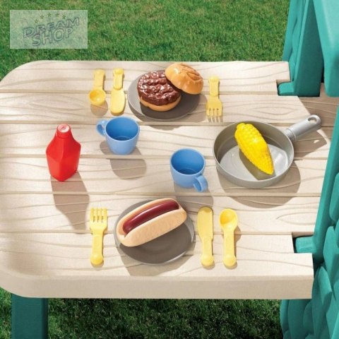 Little Tikes Domek Ogrodowy z PATIO z Magicznym Dzwonkiem Granatowo-zielony