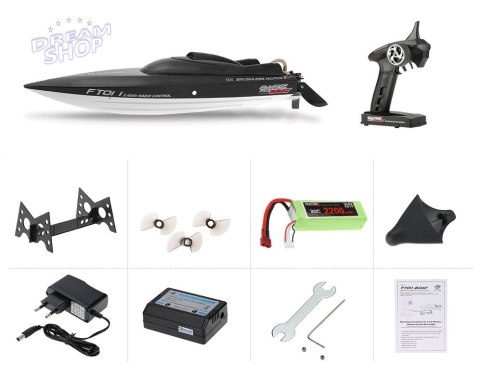 Łódź RC zdalnie sterowana FT011 2.4GHz RTR 65cm Łódź RC zdalnie sterowana FT011 2.4GHz RTR 65cm