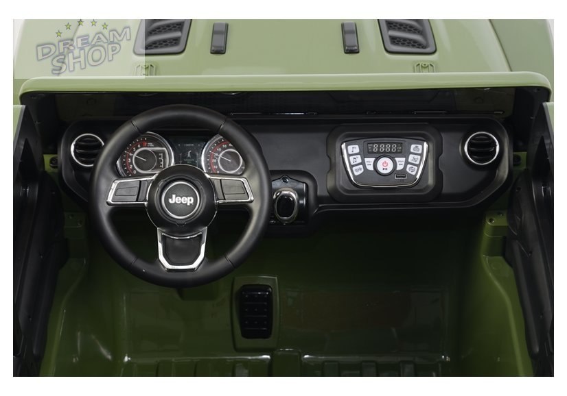 Samochód na akumulator Jeep 6768R zielony Samochód na akumulator Jeep 6768R zielony