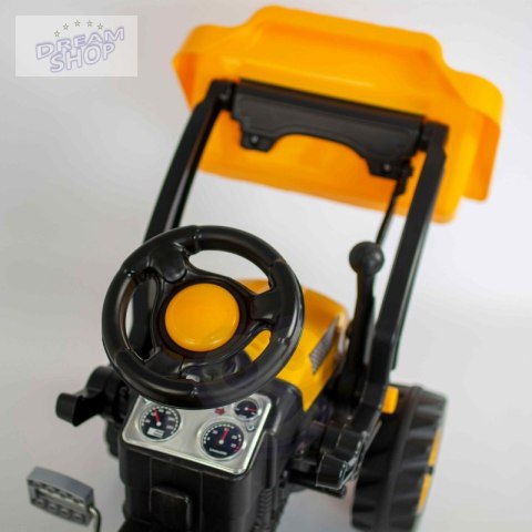 WOOPIE Ogromny Traktor Na Pedały Spychacz Żółty WOOPIE Ogromny Traktor Na Pedały Spychacz Żółty