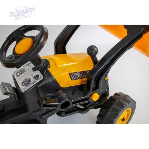 WOOPIE Ogromny Traktor Na Pedały Spychacz Żółty WOOPIE Ogromny Traktor Na Pedały Spychacz Żółty
