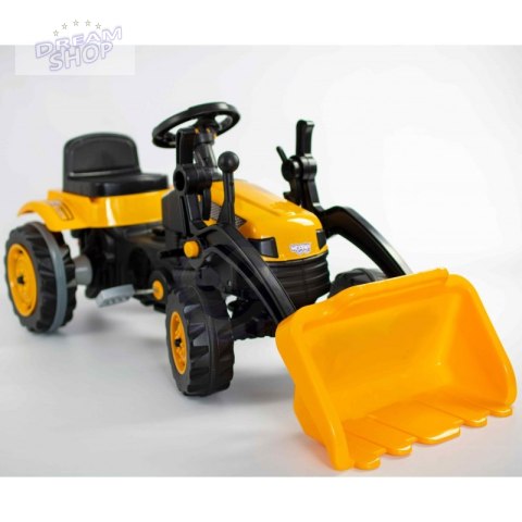 WOOPIE Ogromny Traktor Na Pedały Spychacz Żółty WOOPIE Ogromny Traktor Na Pedały Spychacz Żółty