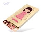 Puzzle drewniane ciało anatomia dziewczynka