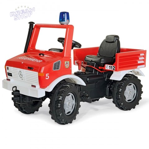 Rolly Toys Unimog Mercedes Benz Samochód na pedały Straż + Kogut Rolly Toys Unimog Mercedes Benz Samochód na pedały Straż + Kogut
