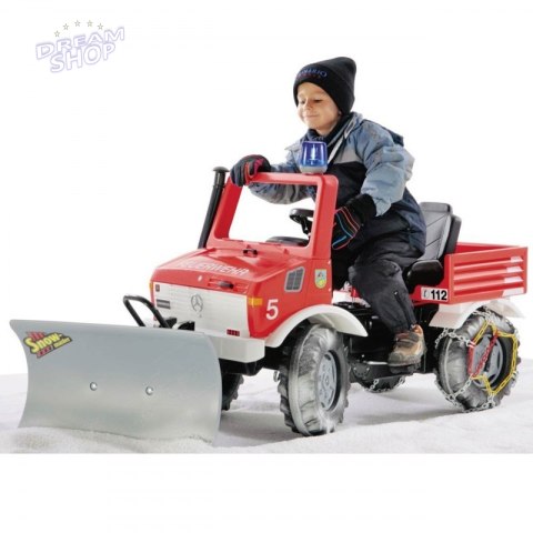 Rolly Toys Unimog Mercedes Benz Samochód na pedały Straż + Kogut Rolly Toys Unimog Mercedes Benz Samochód na pedały Straż + Kogut