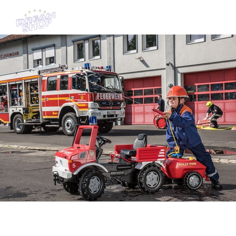 Rolly Toys Unimog Mercedes Benz Samochód na pedały Straż + Kogut Rolly Toys Unimog Mercedes Benz Samochód na pedały Straż + Kogut