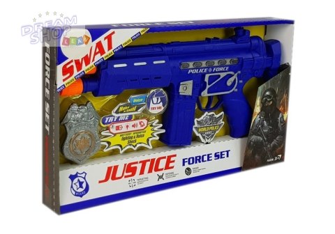 Zestaw Policyjny Pistolet Odznaka Granatowy Dźwięk Efekty Świetlne 37cm Zestaw Policyjny Pistolet Odznaka Granatowy Dźwięk Efekty Świetlne 37cm