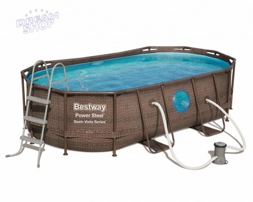 Basen Ogrodowy Stelażowy 427 x 250 x 100 cm Bestway 56714 Basen Ogrodowy Stelażowy 427 x 250 x 100 cm Bestway 56714