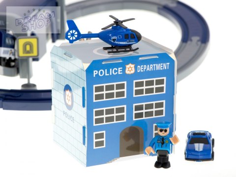 Kolejka tor wyścigowy policja pojazdy znaki Kolejka tor wyścigowy policja pojazdy znaki