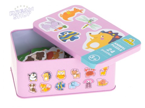 Układanka puzzle w puszce zwierzątka 24 szt. Układanka puzzle w puszce zwierzątka 24 szt.
