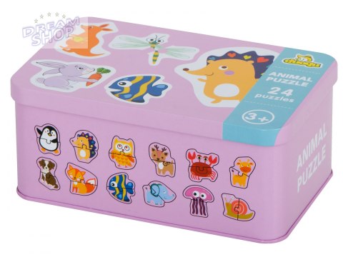 Układanka puzzle w puszce zwierzątka 24 szt. Układanka puzzle w puszce zwierzątka 24 szt.