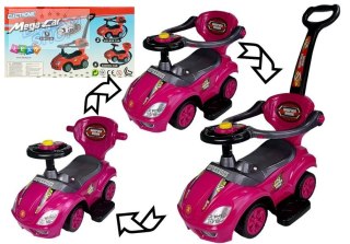 Jeździk z Pchaczem Mega Car 3w1 Różowy