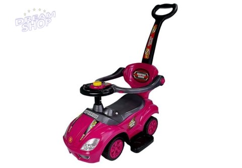 Jeździk z Pchaczem Mega Car 3w1 Różowy Jeździk z Pchaczem Mega Car 3w1 Różowy
