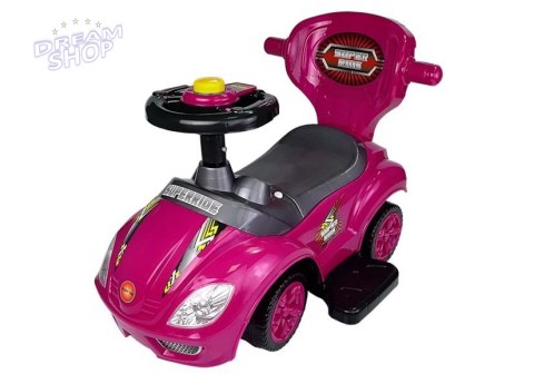 Jeździk z Pchaczem Mega Car 3w1 Różowy Jeździk z Pchaczem Mega Car 3w1 Różowy