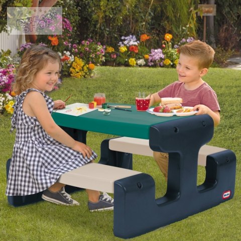 Little Tikes Stolik Piknikowy dla Dzieci Niebiesko-Zielony do Ogrodu Little Tikes Stolik Piknikowy dla Dzieci Niebiesko-Zielony do Ogrodu