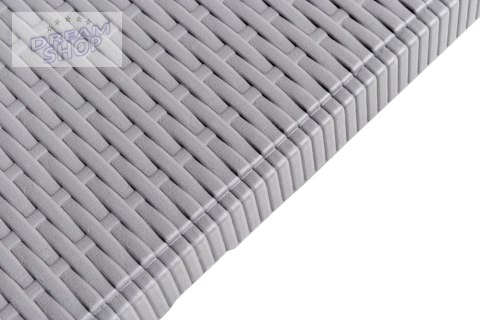 Zestaw cateringowy RATTAN stół 180cm + 2x ławka szary
