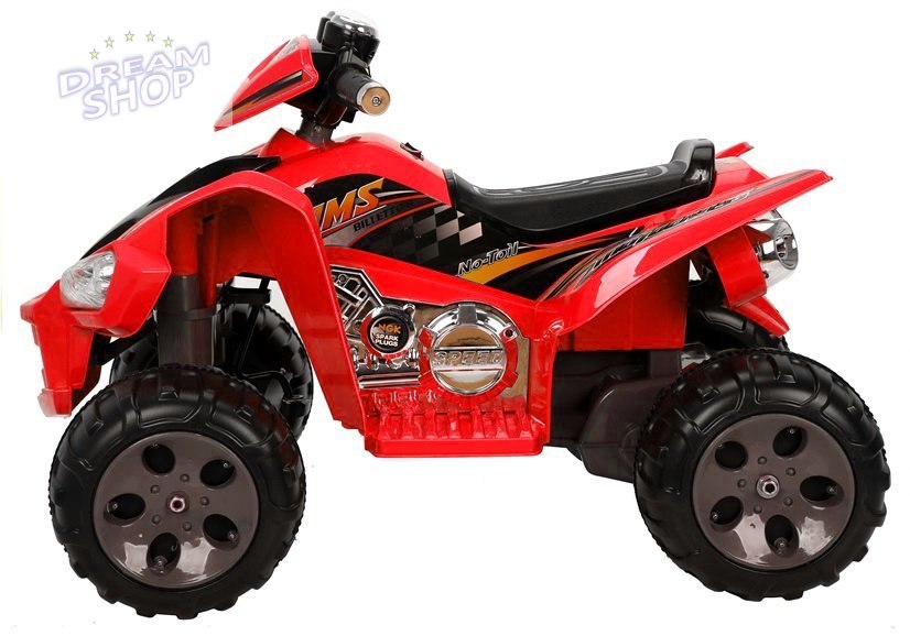 Quad na Akumulator Duże Koła Czerwony Quad na Akumulator Duże Koła Czerwony